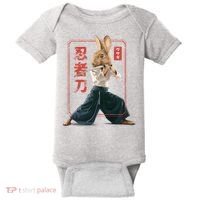 Japanese Ninja Rabbit Baby Bodysuit thumb 0