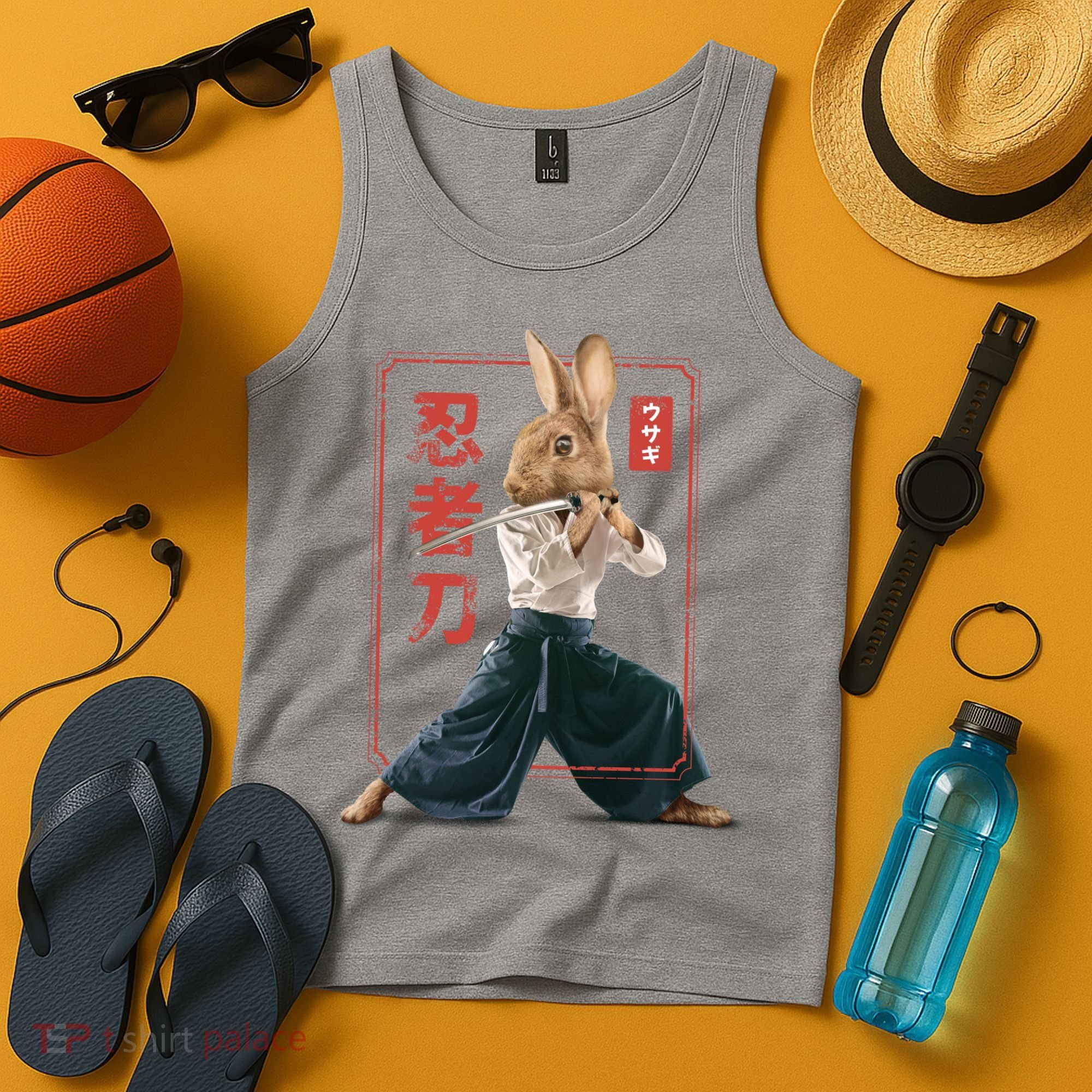 Japanese Ninja Rabbit Tank Top