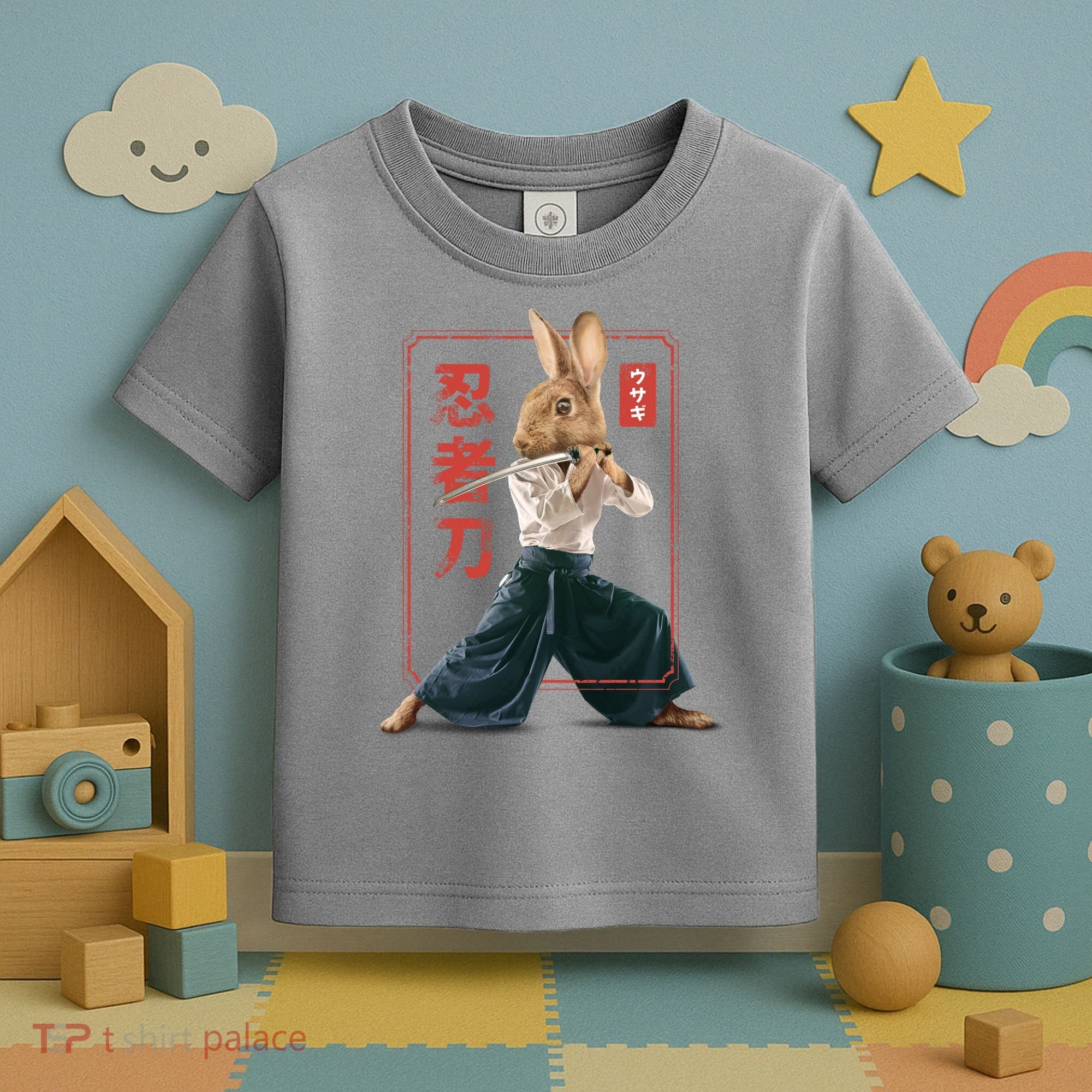Japanese Ninja Rabbit Toddler T-Shirt