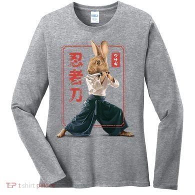 Japanese Ninja Rabbit Women's Long Sleeve Shirt
