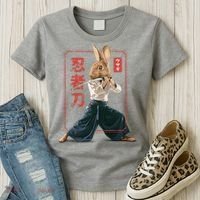 Japanese Ninja Rabbit Women's T-Shirt thumb 3
