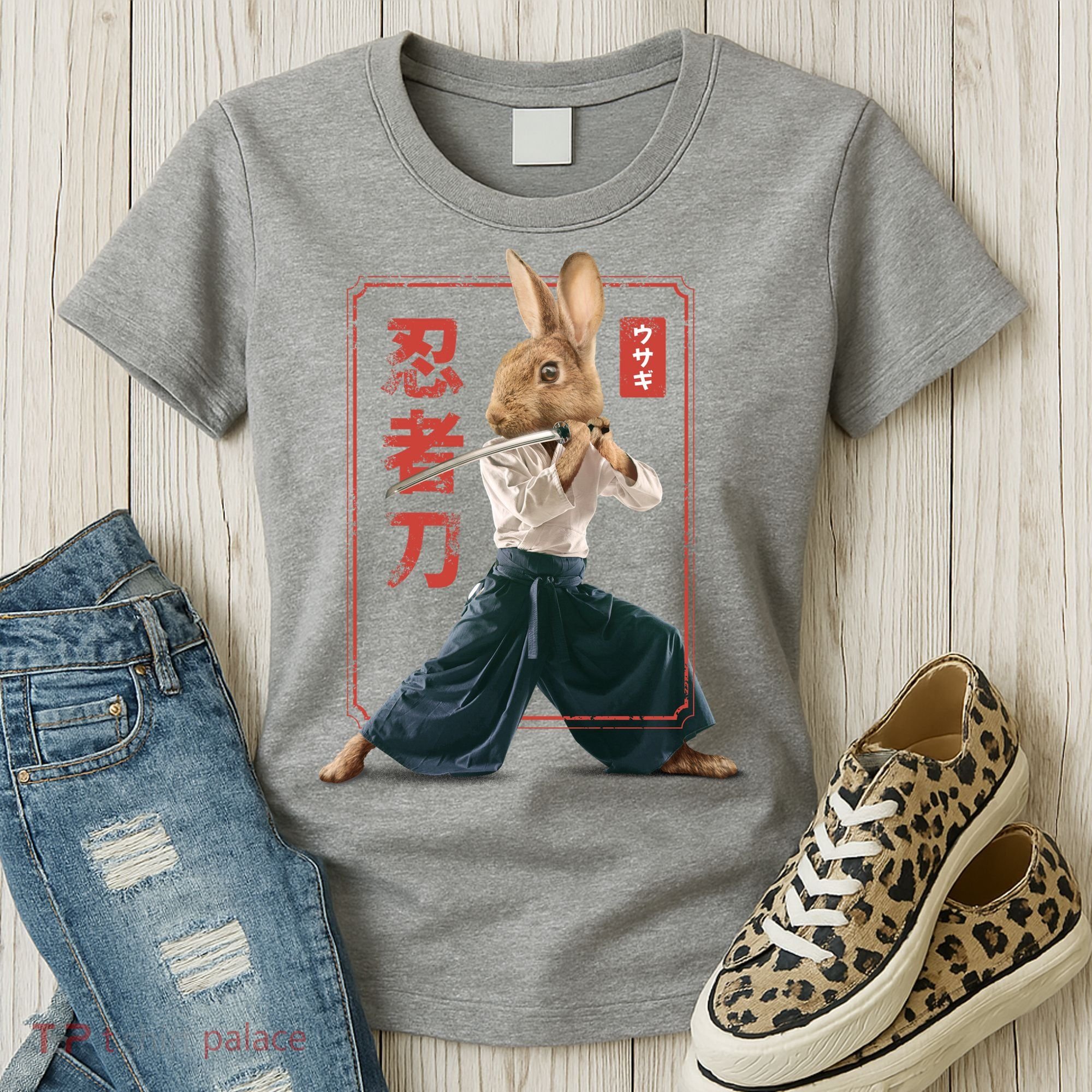 Japanese Ninja Rabbit Women's T-Shirt