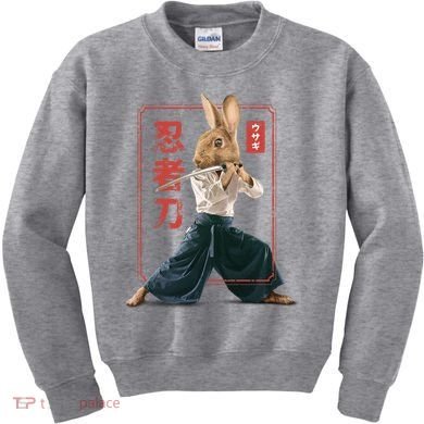 Japanese Ninja Rabbit Kids Sweatshirt