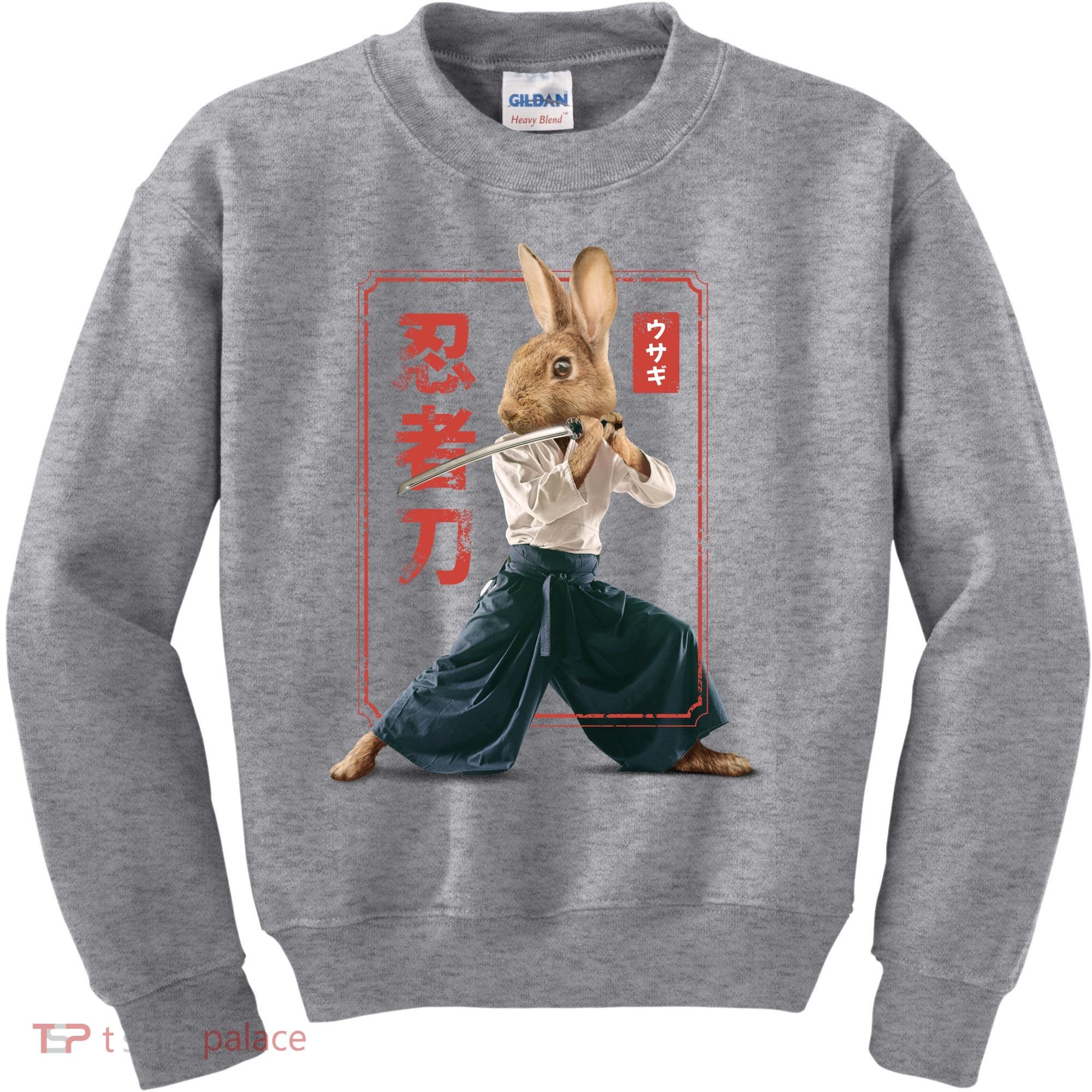 Japanese Ninja Rabbit Kids Sweatshirt
