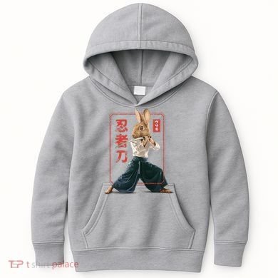 Japanese Ninja Rabbit Kids Hoodie