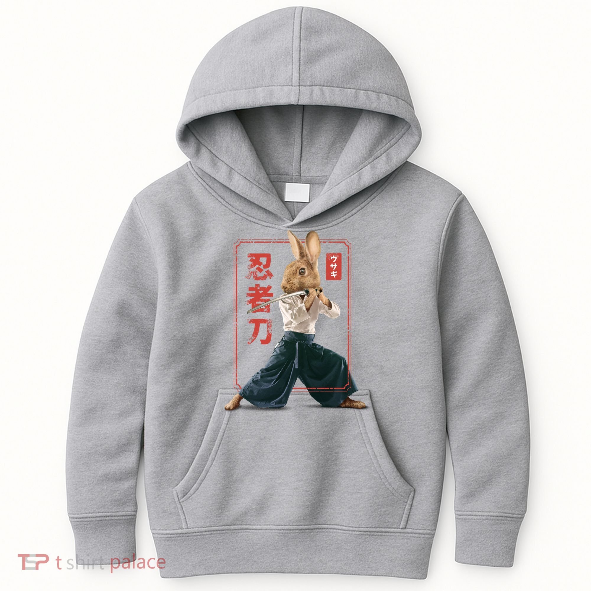 Japanese Ninja Rabbit Kids Hoodie