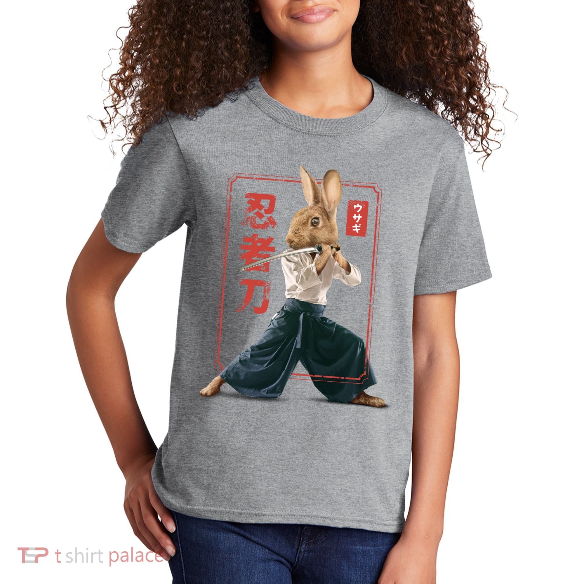 Japanese Ninja Rabbit Kids T-Shirt