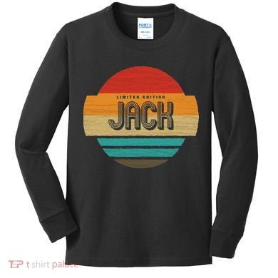 Jack Name Retro Vintage Sunset Limited Edition Kids Long Sleeve Shirt