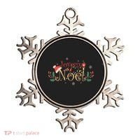 Joyeux Noel Santa Hat Coffee Tea Snowflakes Merry Christmas Ornament thumb 0