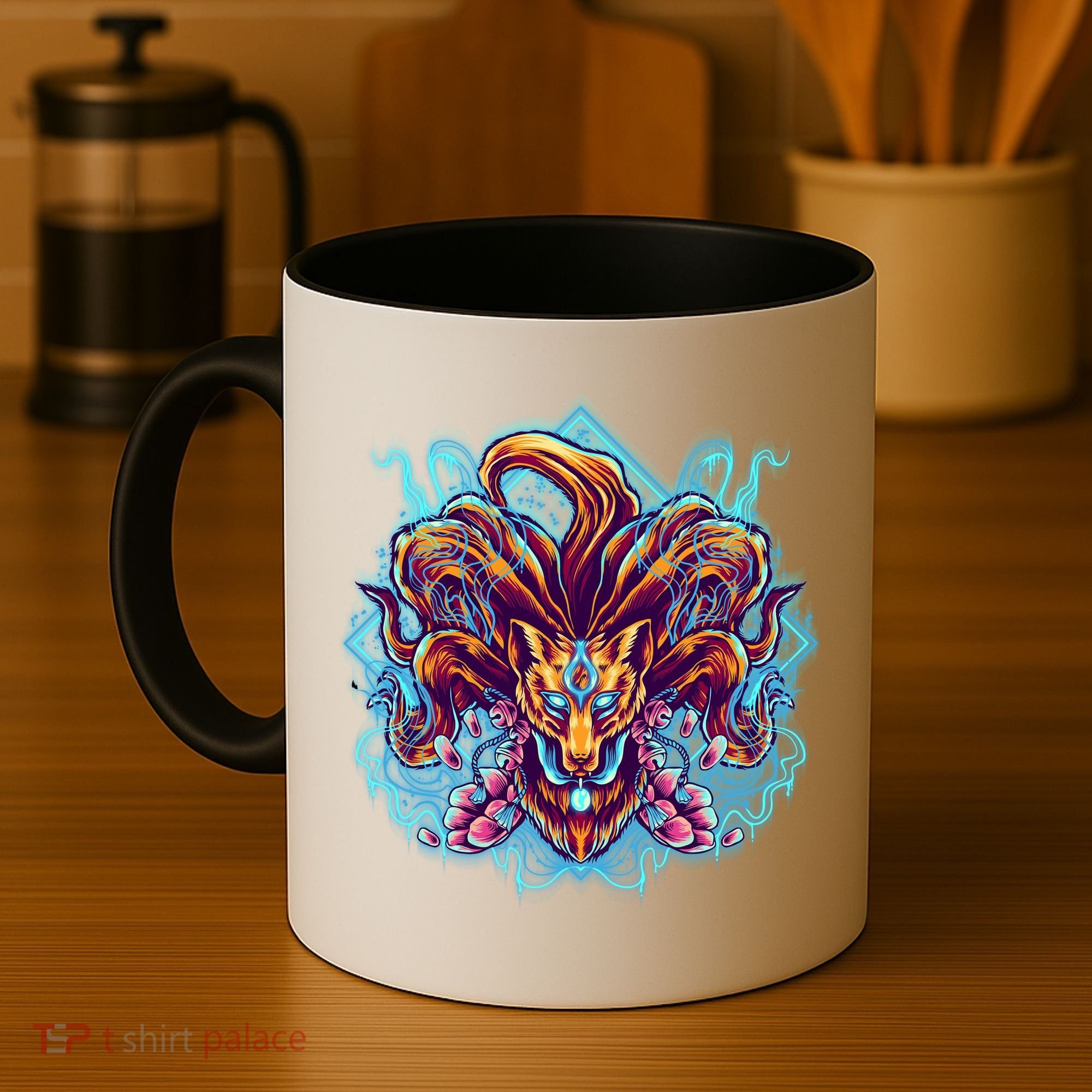 Japanese Nine Tails Kitsune Fox Coffee Mug