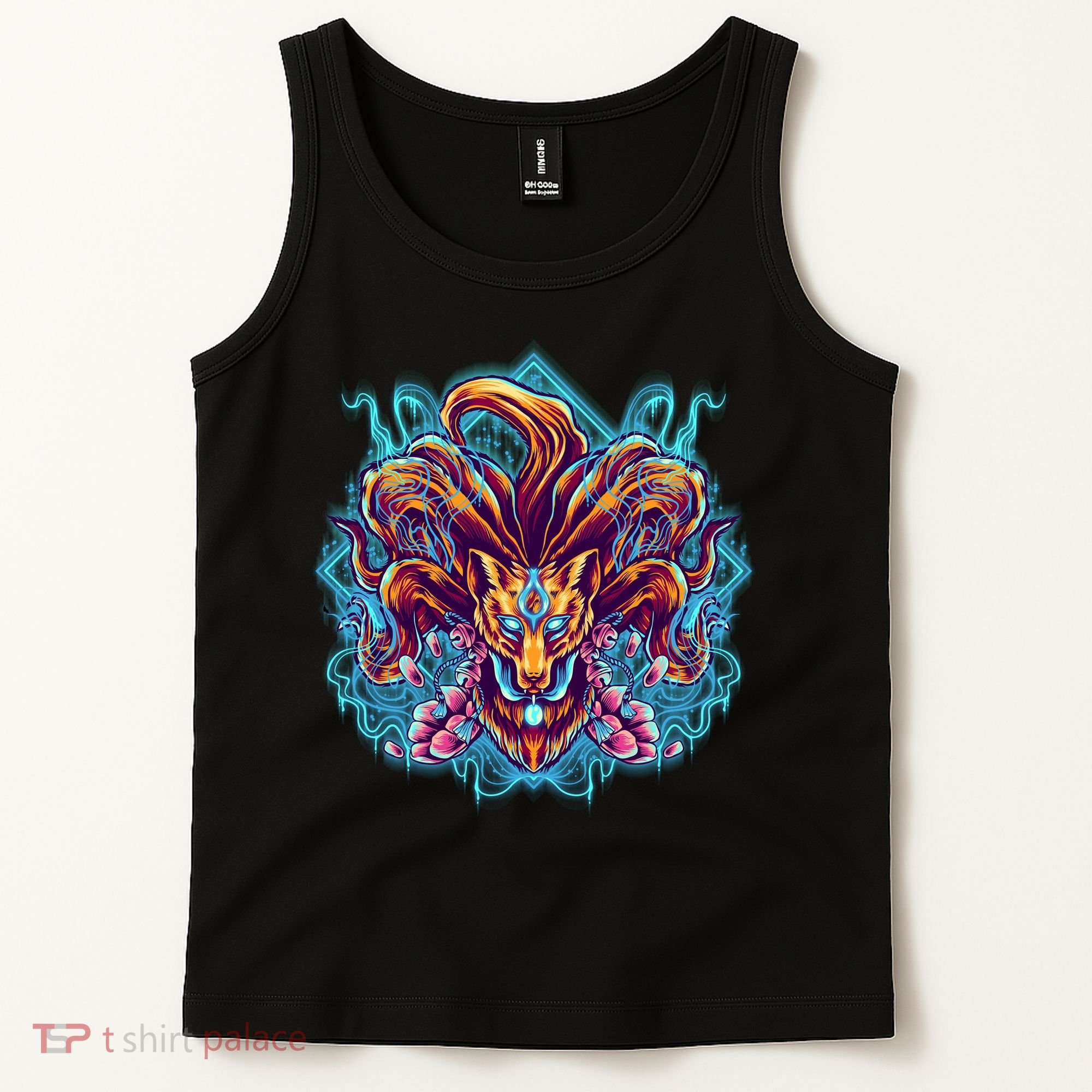 Japanese Nine Tails Kitsune Fox Tank Top