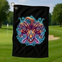 Japanese Nine Tails Kitsune Fox Golf Towel thumb 1