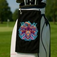 Japanese Nine Tails Kitsune Fox Golf Towel thumb 2