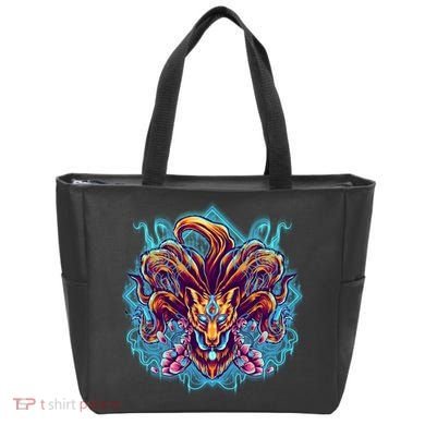 Japanese Nine Tails Kitsune Fox Tote Bag
