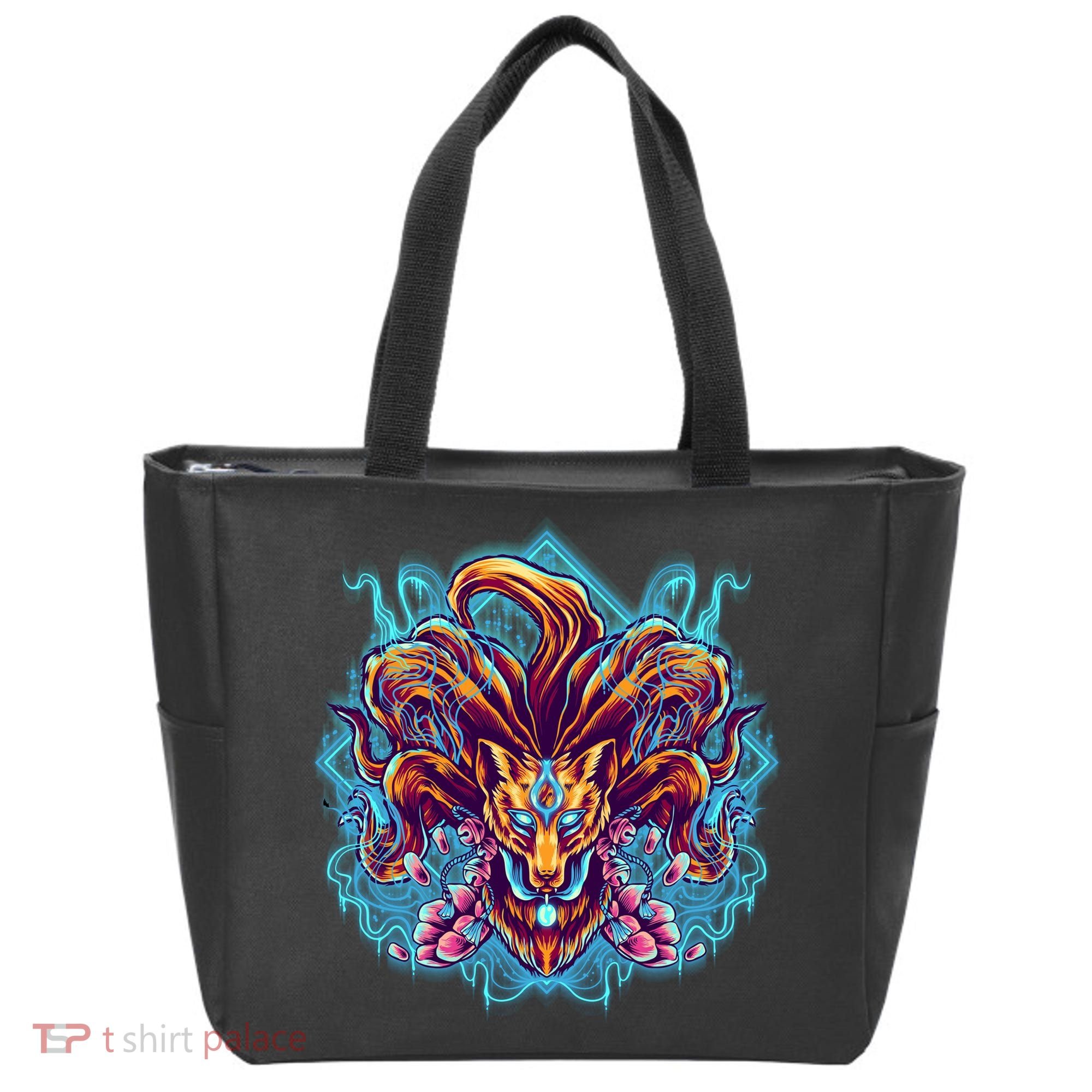 Japanese Nine Tails Kitsune Fox Tote Bag