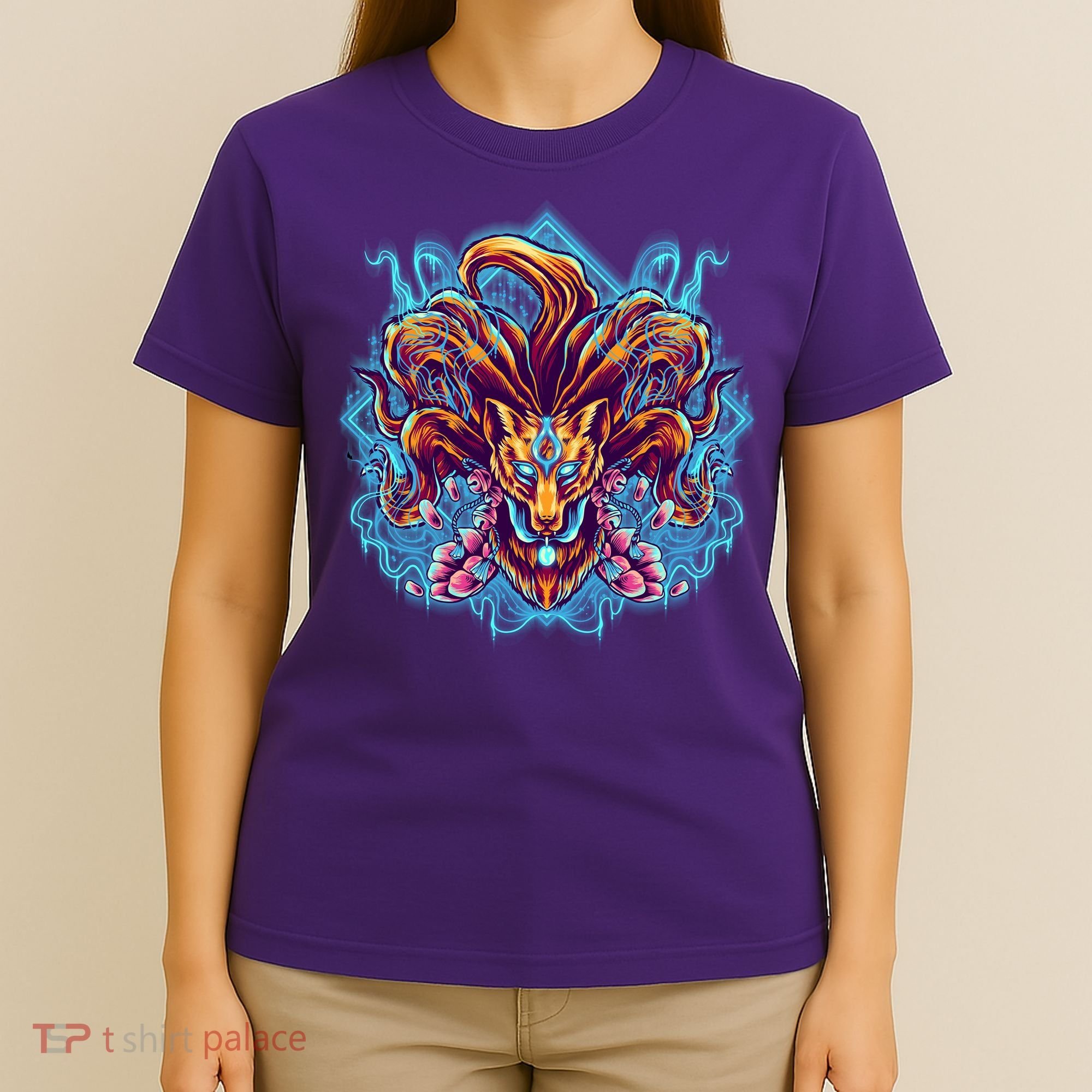 Japanese Nine Tails Kitsune Fox T-Shirt