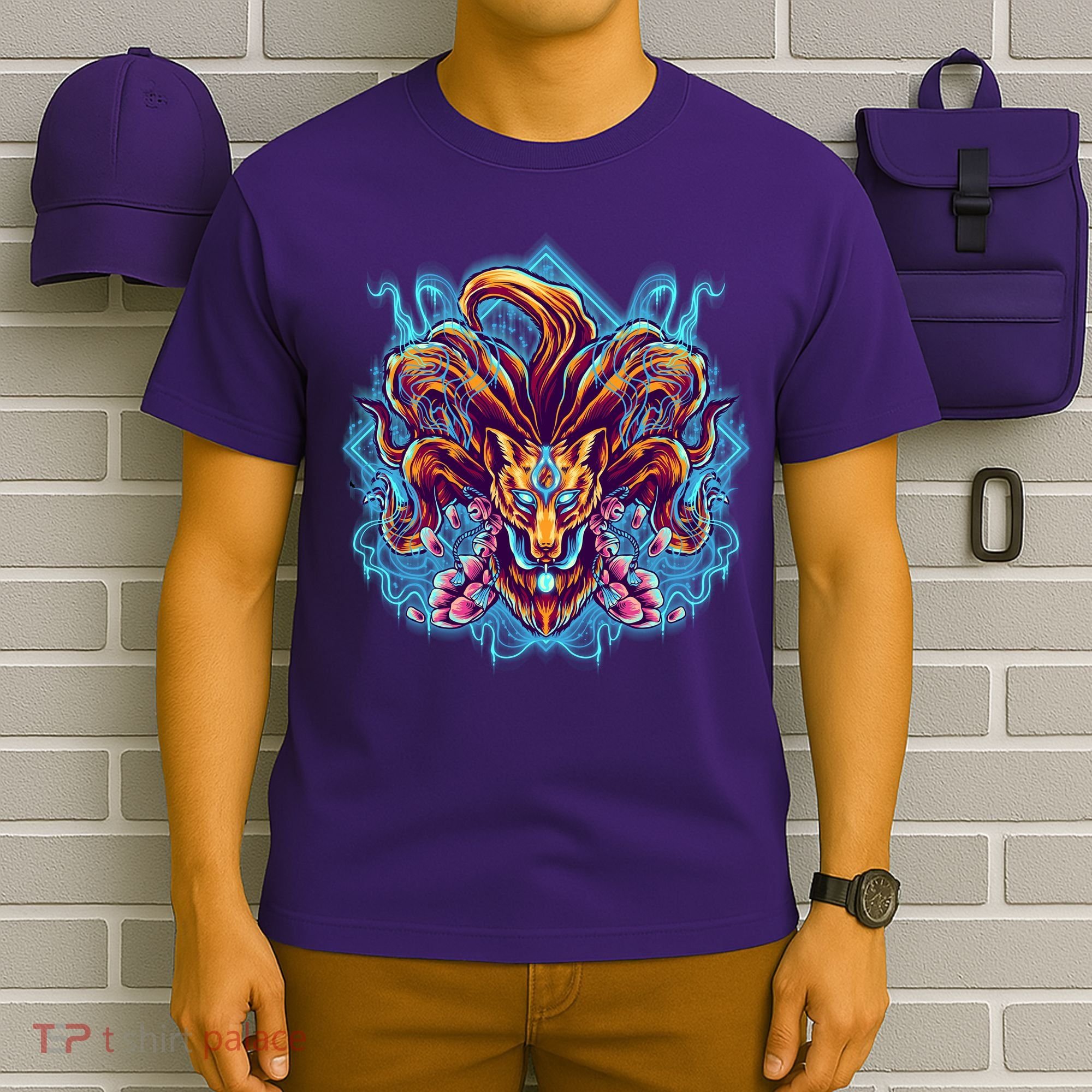 Japanese Nine Tails Kitsune Fox T-Shirt