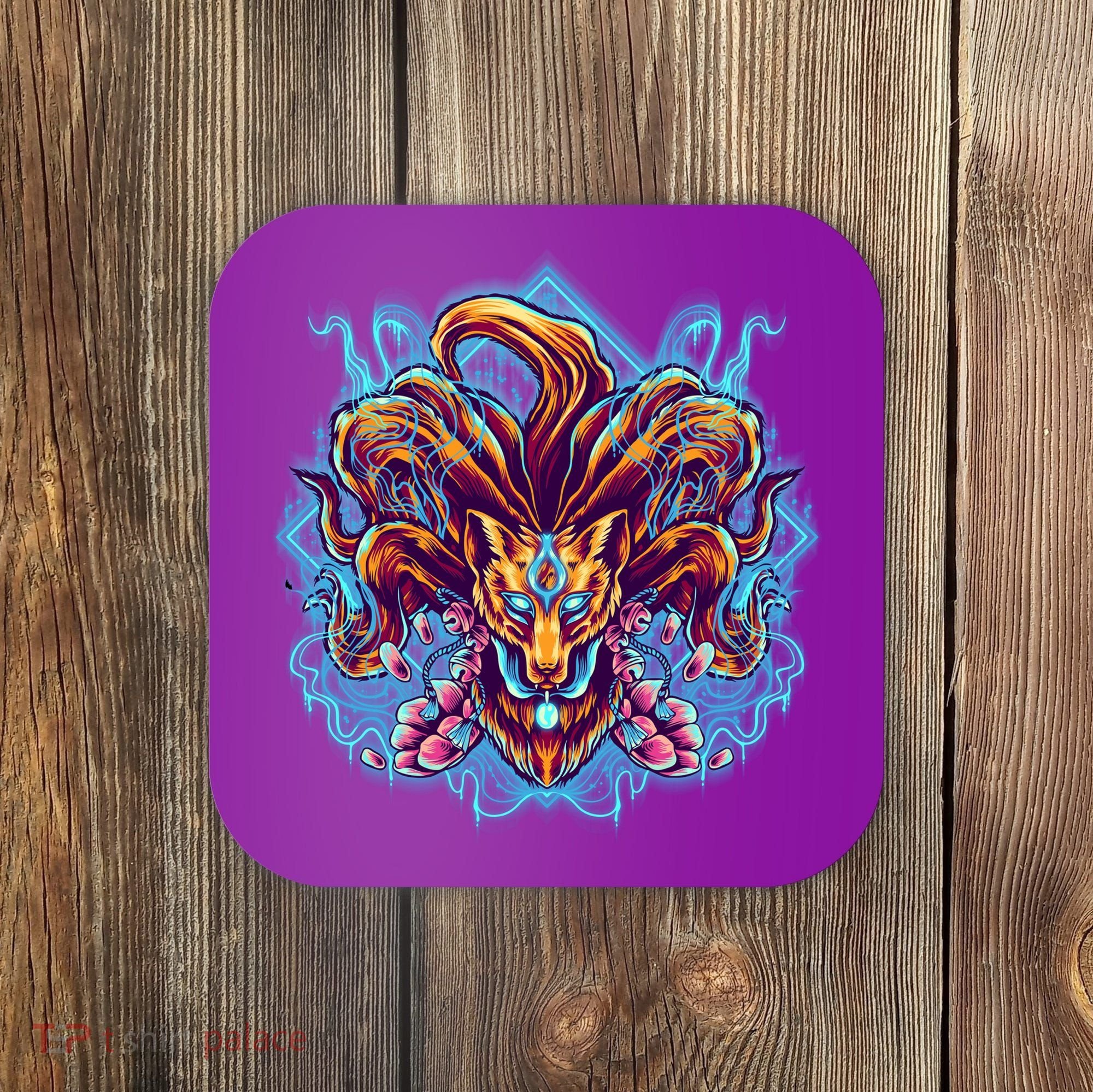 Japanese Nine Tails Kitsune Fox Coaster