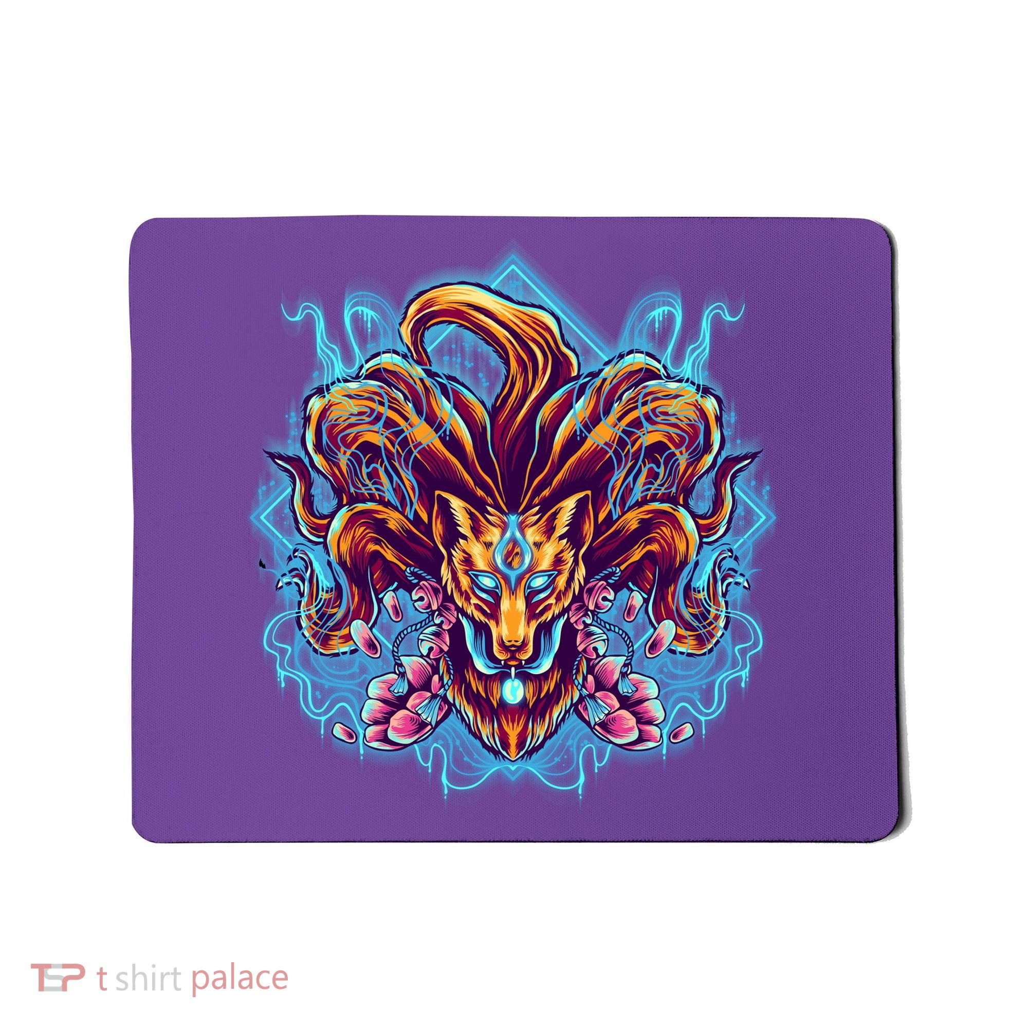 Japanese Nine Tails Kitsune Fox Mousepad