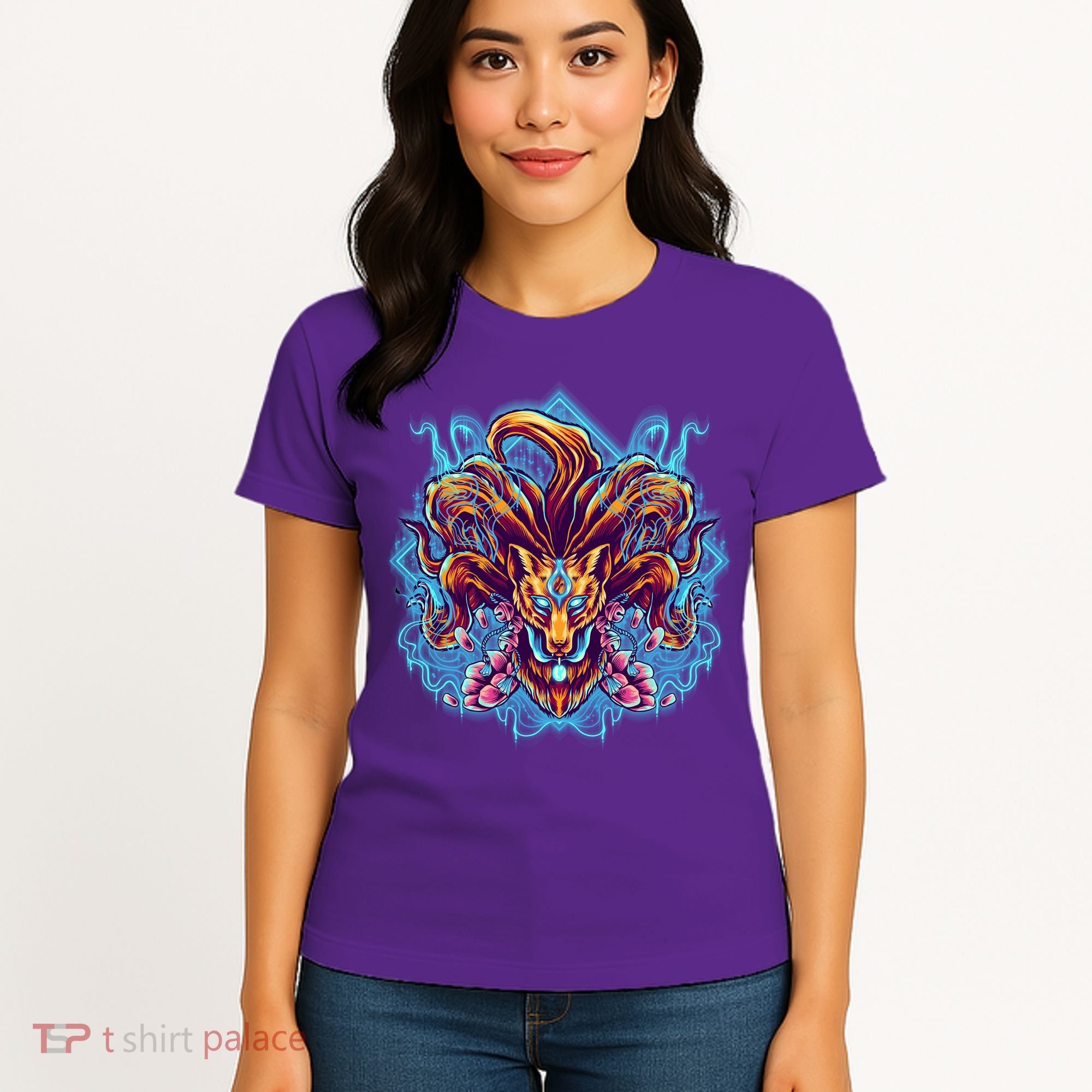 Japanese Nine Tails Kitsune Fox Women's T-Shirt