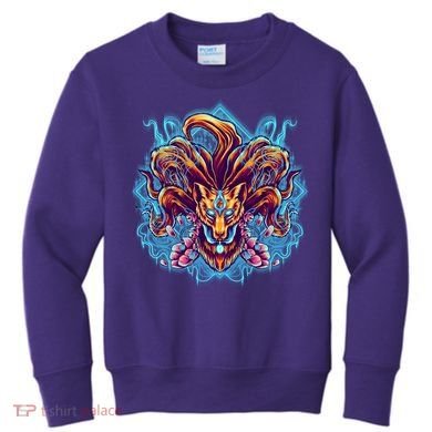 Japanese Nine Tails Kitsune Fox Kids Sweatshirt