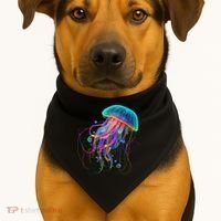 Jellyfish Ocean Animal Scuba Diving Jelly Fish USA-Made Doggie Bandana thumb 1