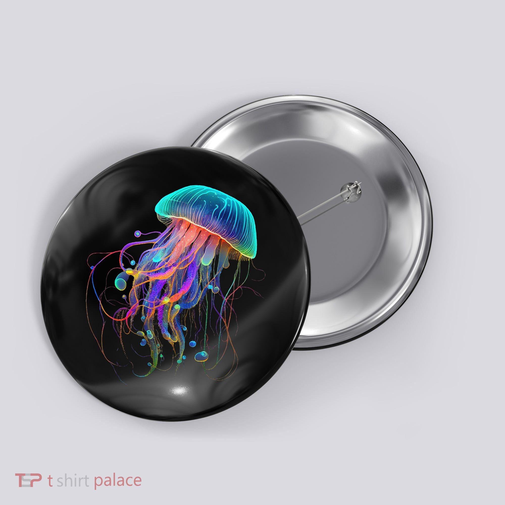 Jellyfish Ocean Animal Scuba Diving Jelly Fish Button