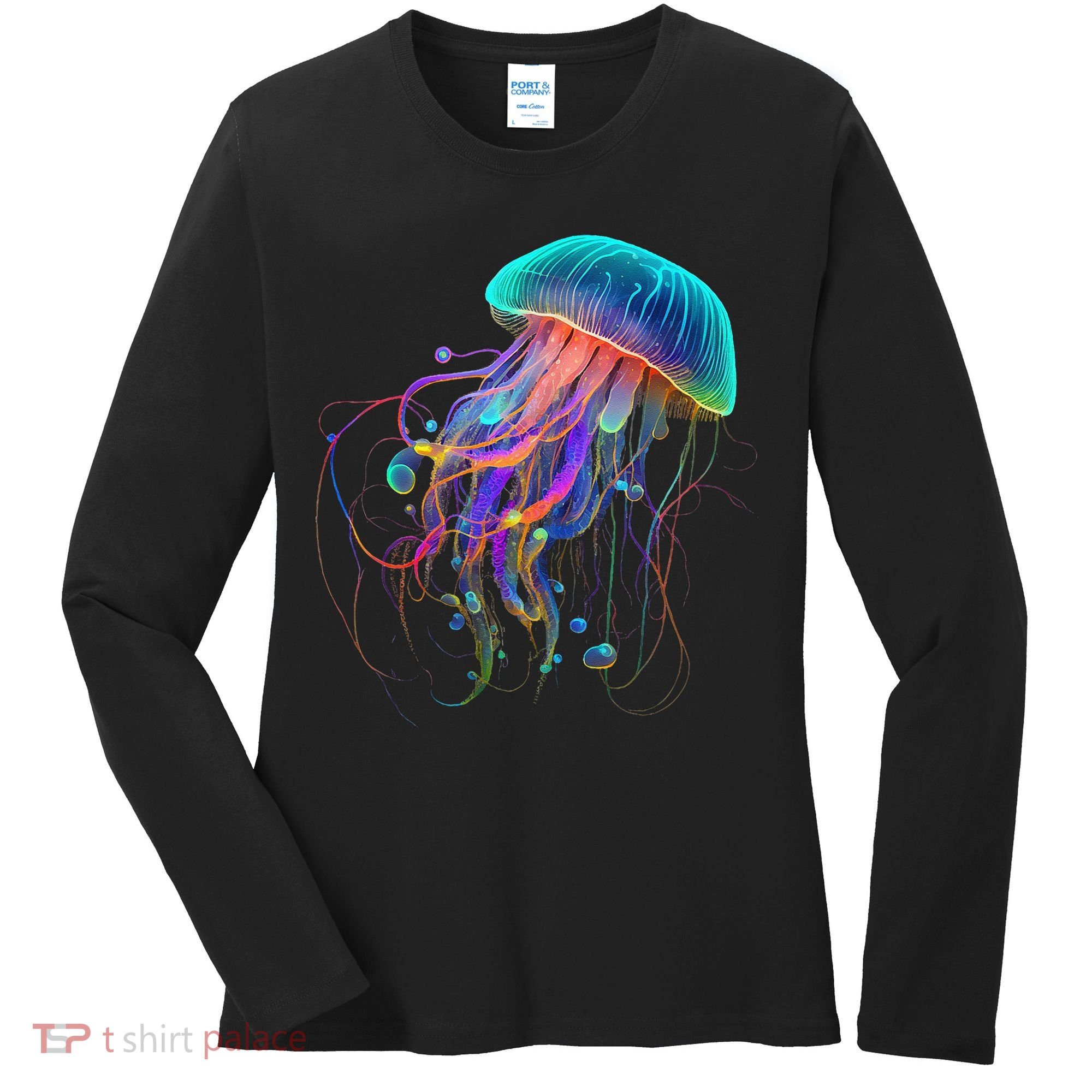 Jellyfish Ocean Animal Scuba Diving Jelly Fish Women's Long Sleeve Shirt