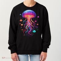 Jellyfish Ocean Animal Scuba Diving Rainbow Jelly Fish Women's Sweatshirt thumb 0