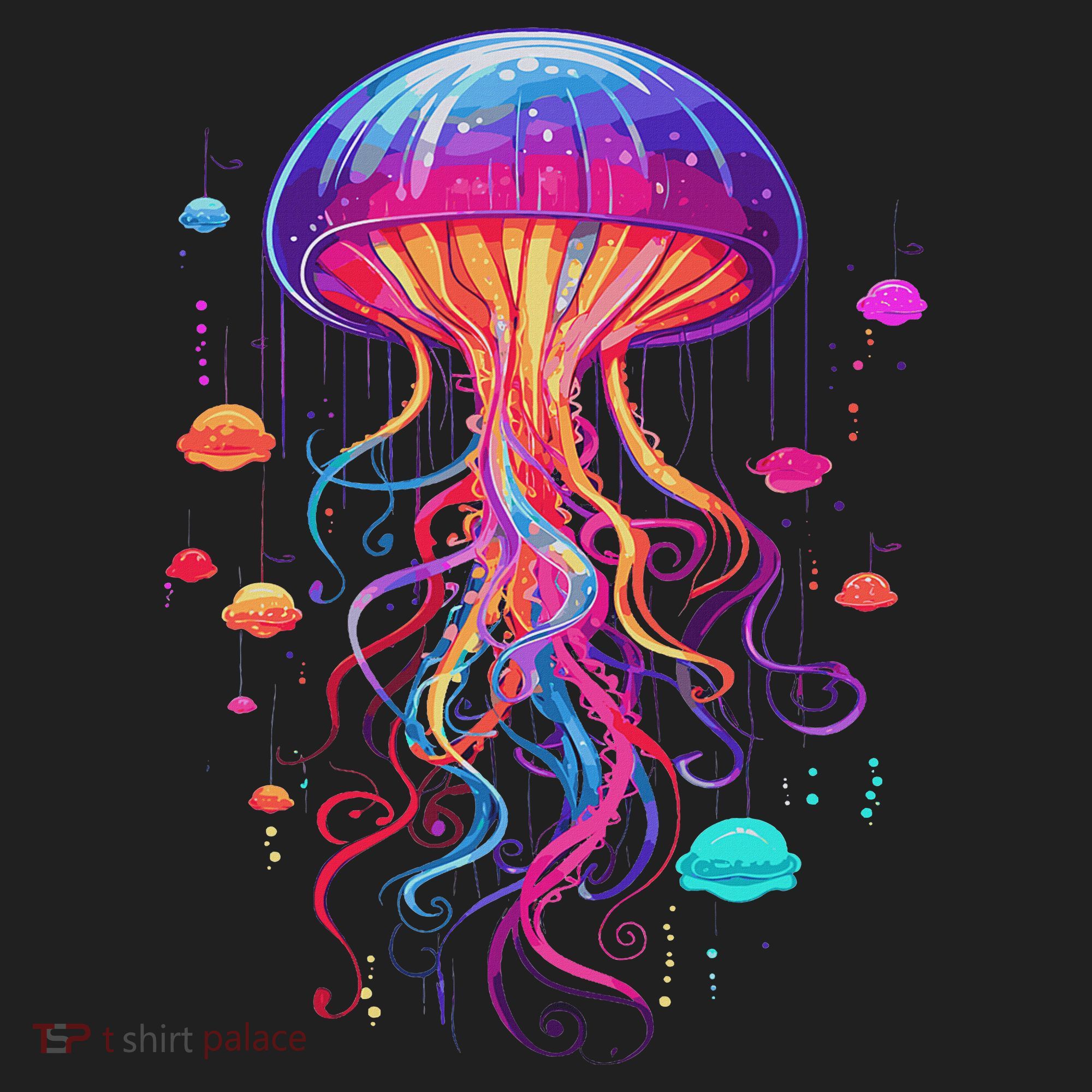 Jellyfish Ocean Animal Scuba Diving Rainbow Jelly Fish Women's Sweatshirt