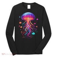 Jellyfish Ocean Animal Scuba Diving Rainbow Jelly Fish Long Sleeve Shirt thumb 0