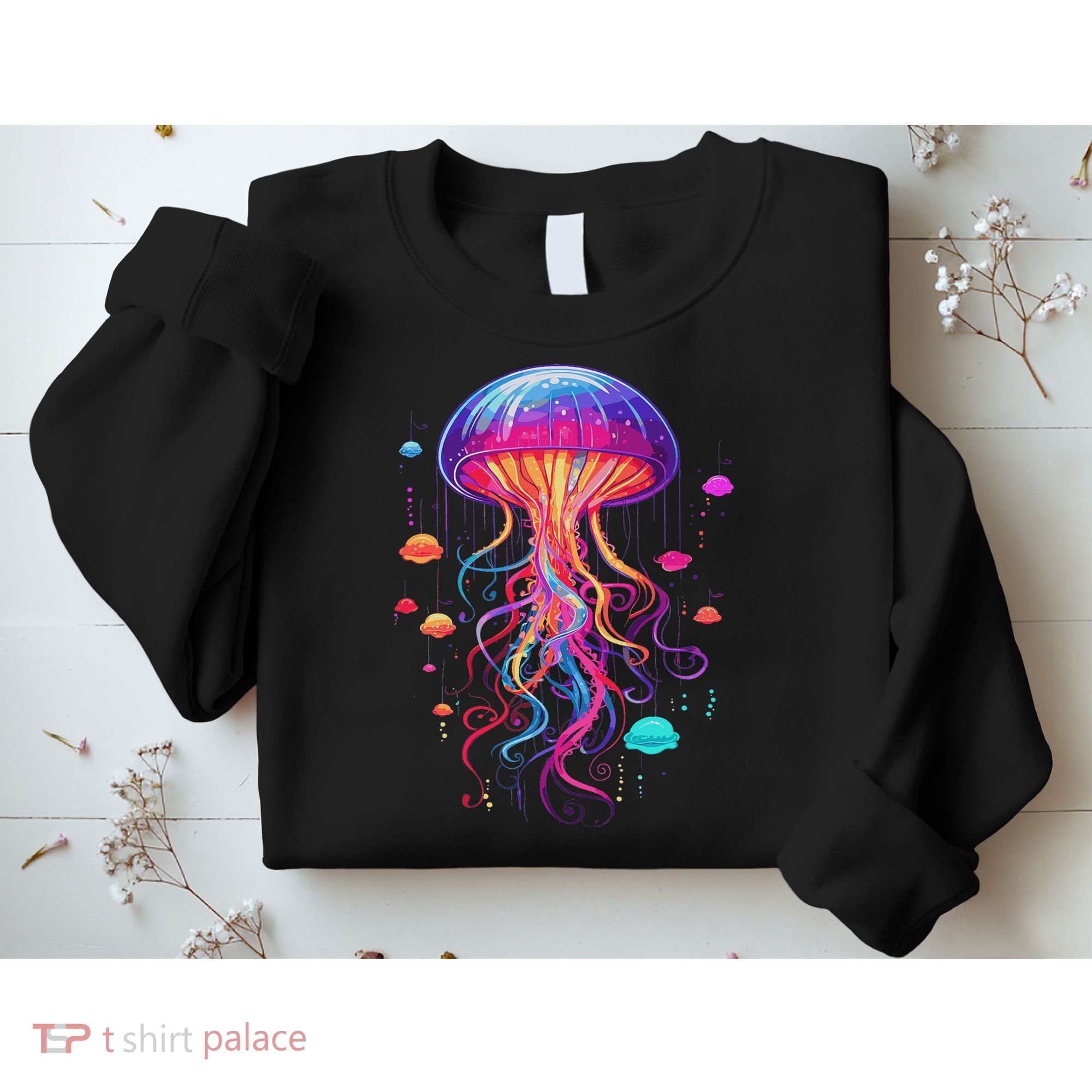 Jellyfish Ocean Animal Scuba Diving Rainbow Jelly Fish Sweatshirt