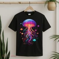 Jellyfish Ocean Animal Scuba Diving Rainbow Jelly Fish T-Shirt thumb 2