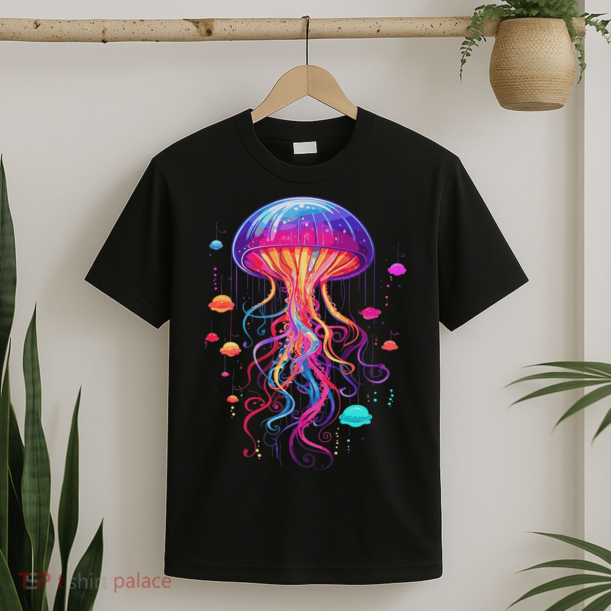 Jellyfish Ocean Animal Scuba Diving Rainbow Jelly Fish T-Shirt