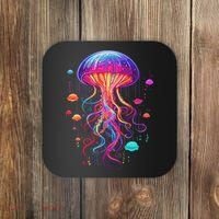Jellyfish Ocean Animal Scuba Diving Rainbow Jelly Fish Coaster thumb 0