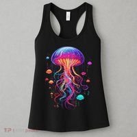 Jellyfish Ocean Animal Scuba Diving Rainbow Jelly Fish Women's Tank Top thumb 3
