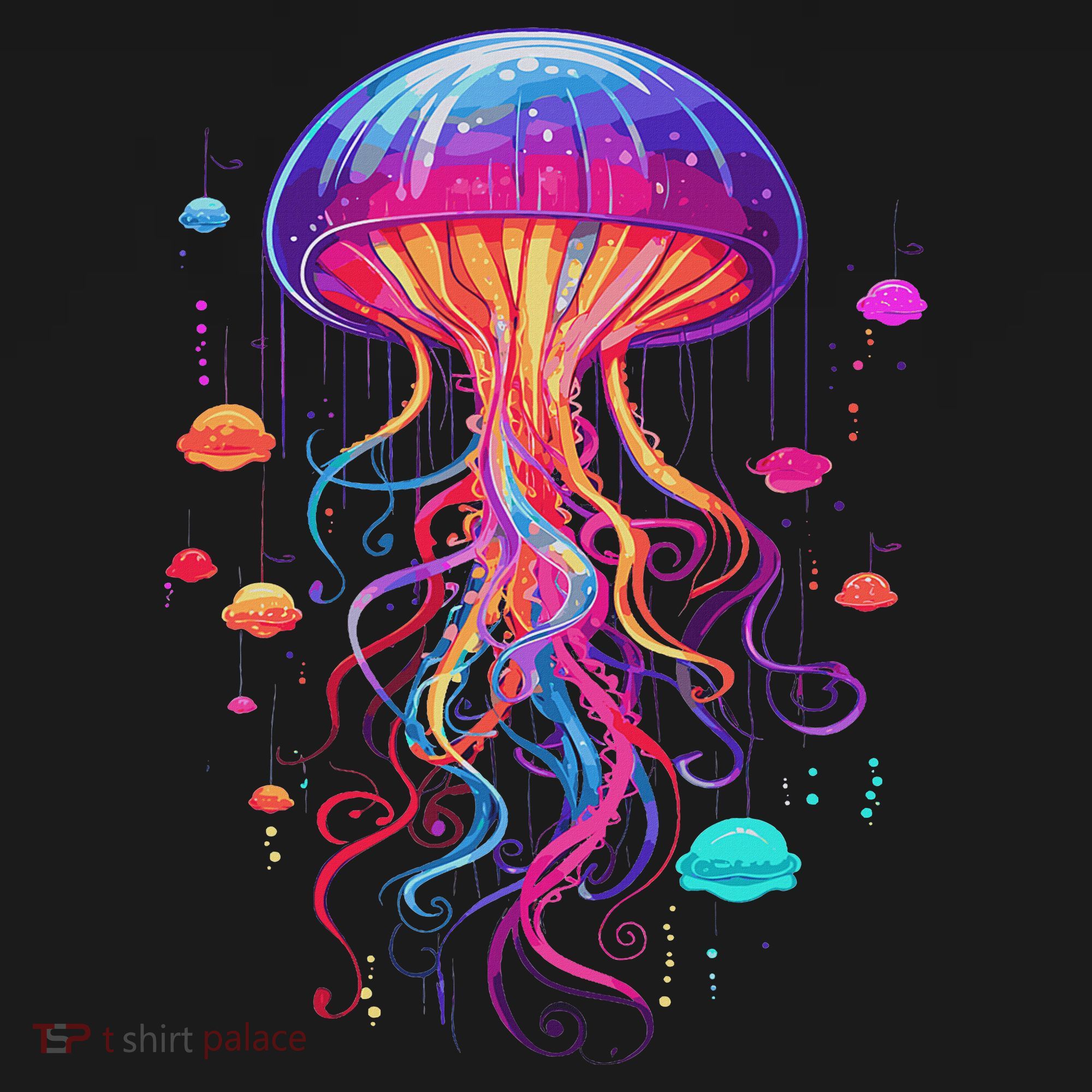 Jellyfish Ocean Animal Scuba Diving Rainbow Jelly Fish Women's Tank Top