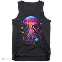 Jellyfish Ocean Animal Scuba Diving Rainbow Jelly Fish Tank Top thumb 0