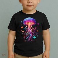 Jellyfish Ocean Animal Scuba Diving Rainbow Jelly Fish Toddler T-Shirt thumb 2