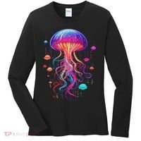 Jellyfish Ocean Animal Scuba Diving Rainbow Jelly Fish Women's Long Sleeve Shirt thumb 0