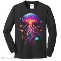 Jellyfish Ocean Animal Scuba Diving Rainbow Jelly Fish Kids Long Sleeve Shirt thumb 0