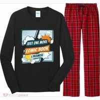 Just One Comic Book I Promise Funny Comic Books Convention Long Sleeve Pajama Set thumb 0
