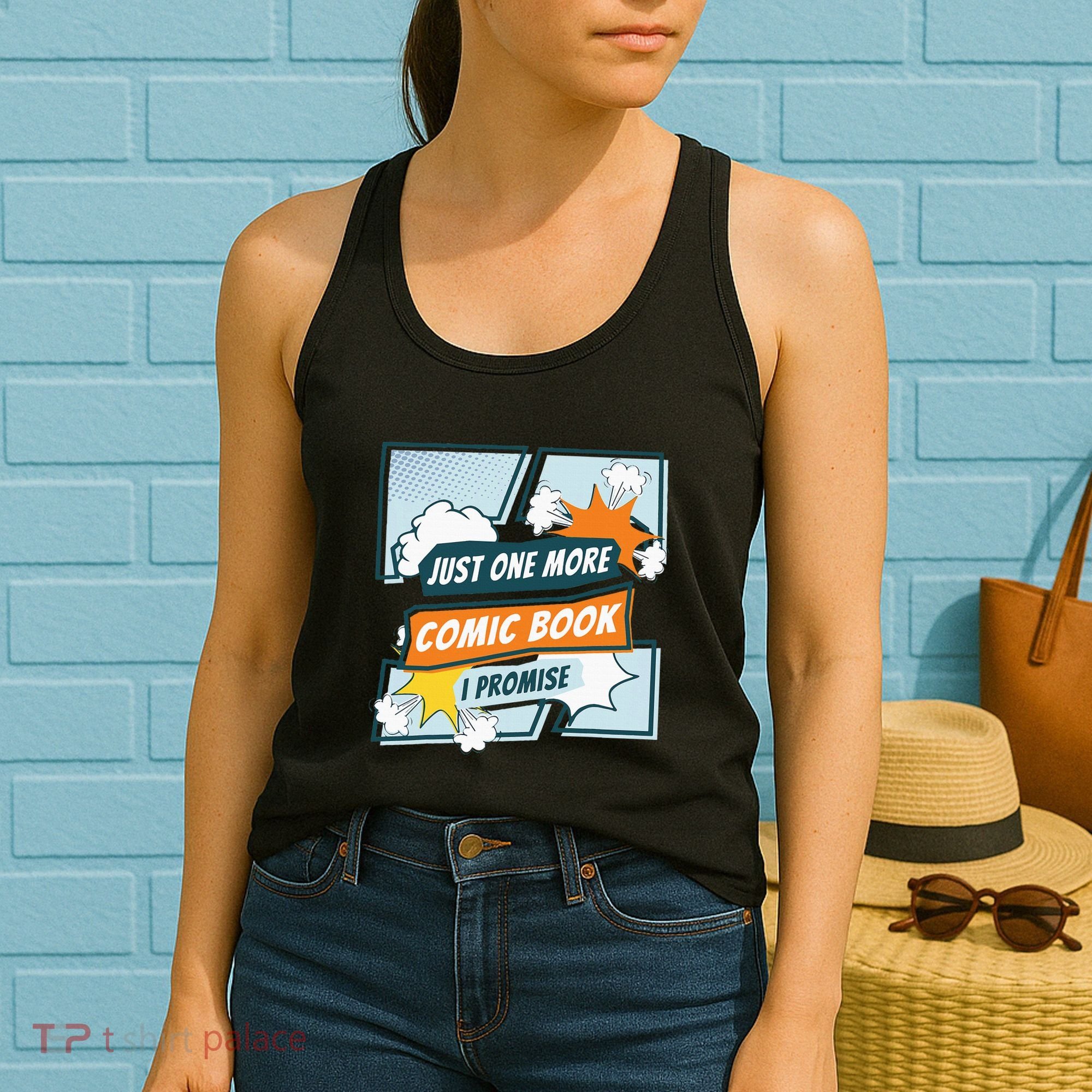 Just One Comic Book I Promise Funny Comic Books Convention Women's Tank Top