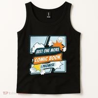 Just One Comic Book I Promise Funny Comic Books Convention Tank Top thumb 2