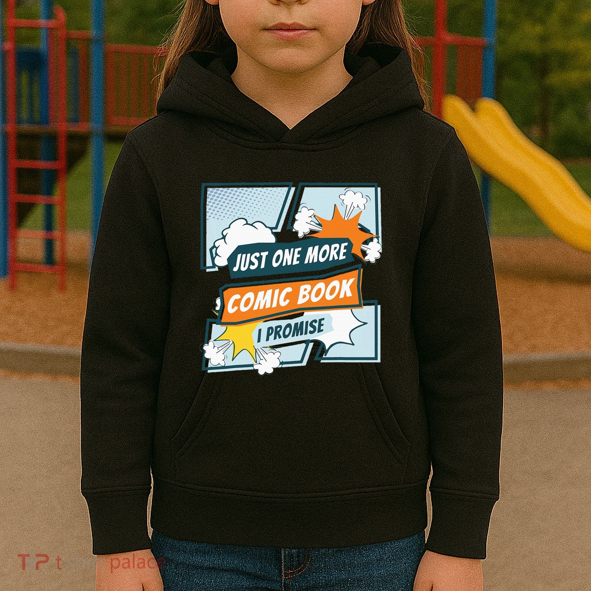 Just One Comic Book I Promise Funny Comic Books Convention Kids Hoodie