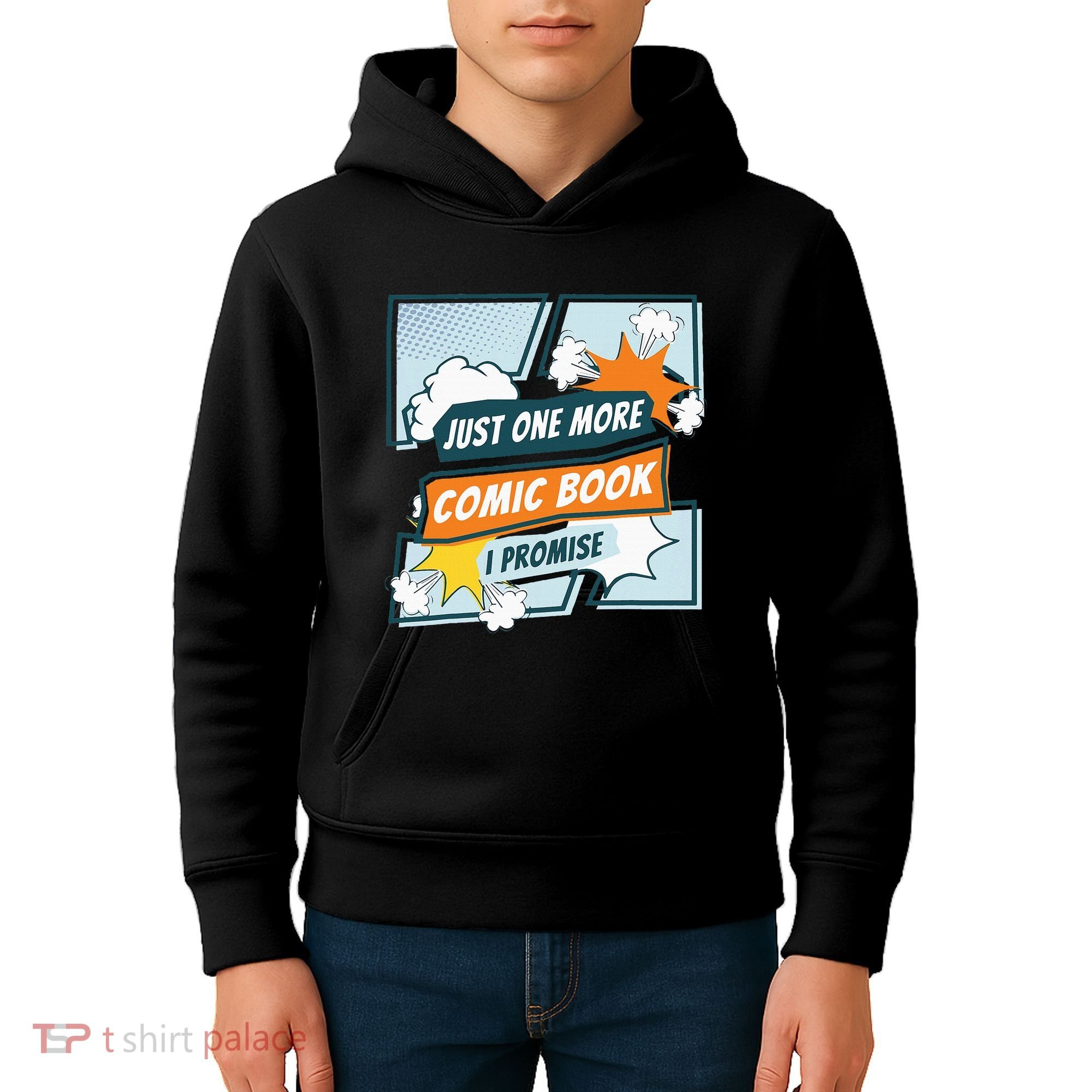 Just One Comic Book I Promise Funny Comic Books Convention Kids Hoodie