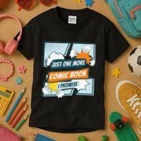 Just One Comic Book I Promise Funny Comic Books Convention Kids T-Shirt thumb 3
