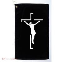 Jesus On Cross Golf Towel thumb 0