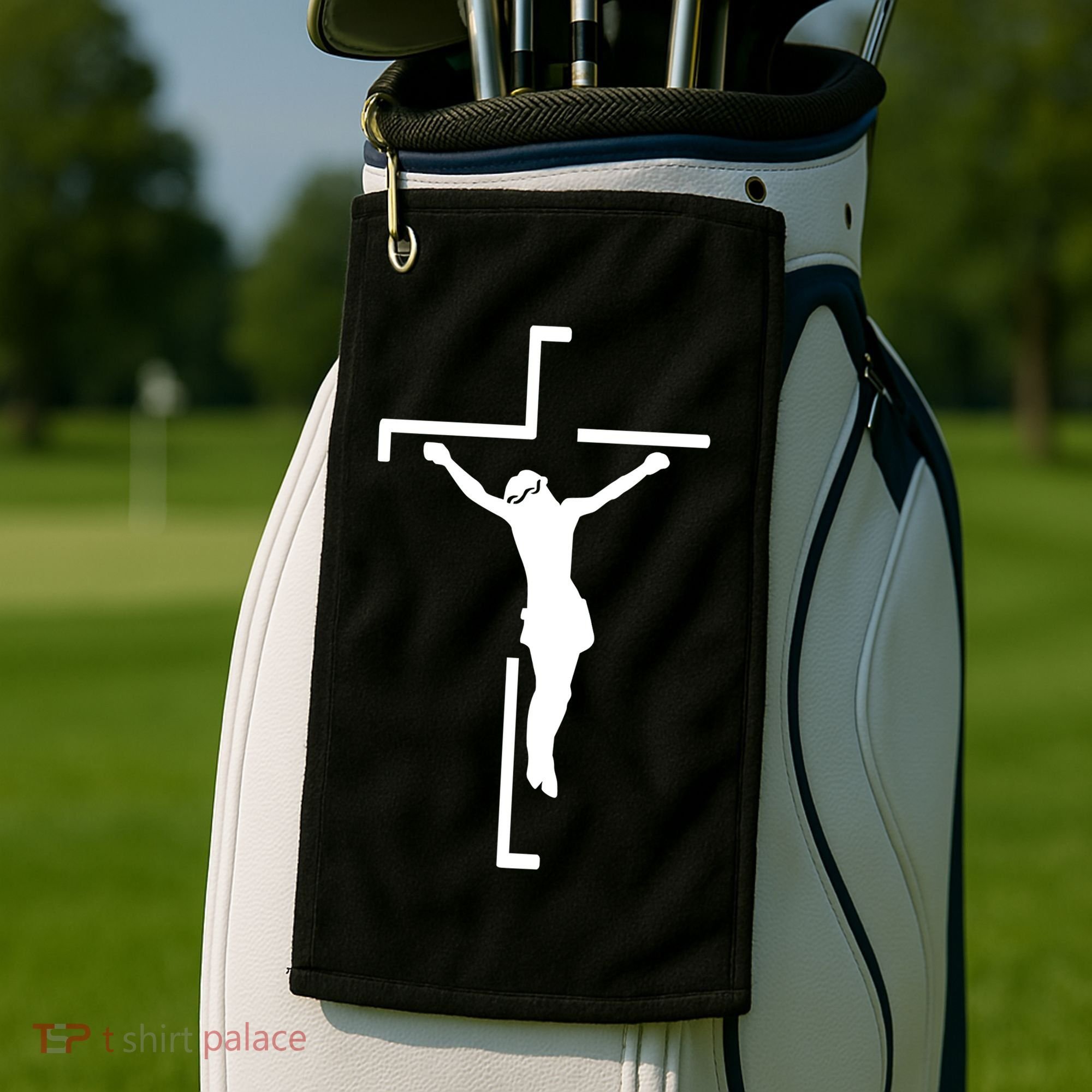 Jesus On Cross Golf Towel
