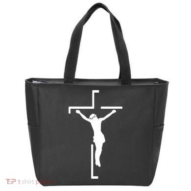 Jesus On Cross Tote Bag